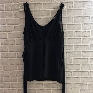 Ricki’s Elegant Black Sleeveless tieback Top, size Large